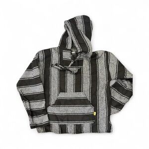 Striped Black and Gray Men's Hoodie